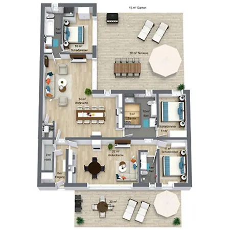 Hébergement de vacances Anna Brinkmannhaus - Viel Platz Fuer Familien Fast Am Sauna Terrasse Grill Heringsdorf (Usedom)